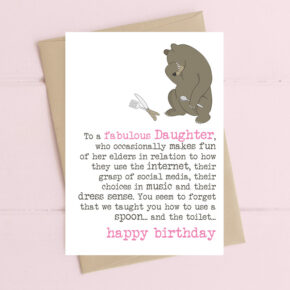 Daughter - taught you to use a spoon