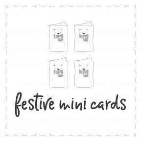 Festive A7 Mini Cards (4-pack)
