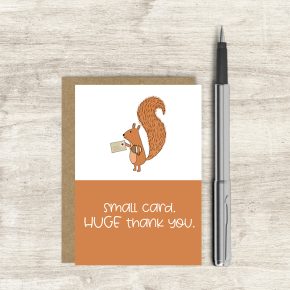 Small card. Huge thank you - (100% naked)