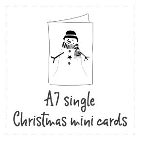 A7 single Christmas mini cards