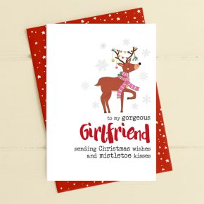 To my lovely Girlfriend, christmas wishes and mistletoe kisses