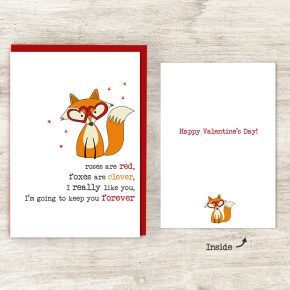 ROSES ARE RED, FOXES ARE CLEVER / Inside - HAPPY VALENTINE'S DAY!