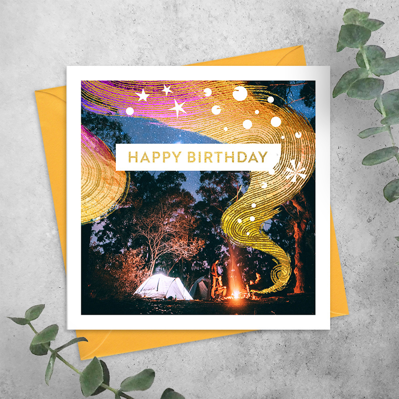 Happy Birthday - Campfire - Dandelion Stationery