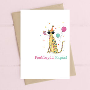Penblwydd Hapus (Happy Birthday) Party leopard