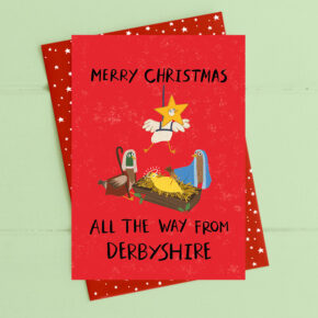 Personalised - Nativity scene - Merry Christmas all the way from X