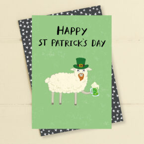 St Patrick's Day  - Sheep wearing Irish cap
