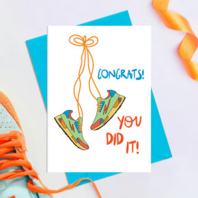 Congratulations - you did it!  - Greetings Card (Running)