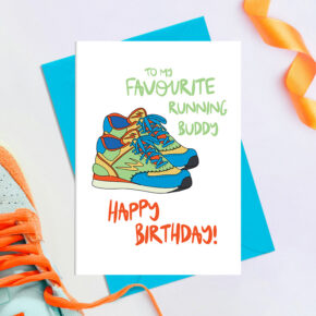 HB - favourite running buddy  - Greetings Card (Running)