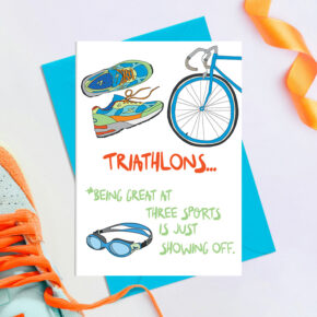 Triathlons  - Greetings Card (Running)