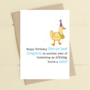 Brother in law - congrats on tolerating my sibling