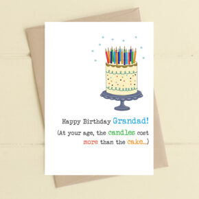 Grandad - candles cost more than the cake